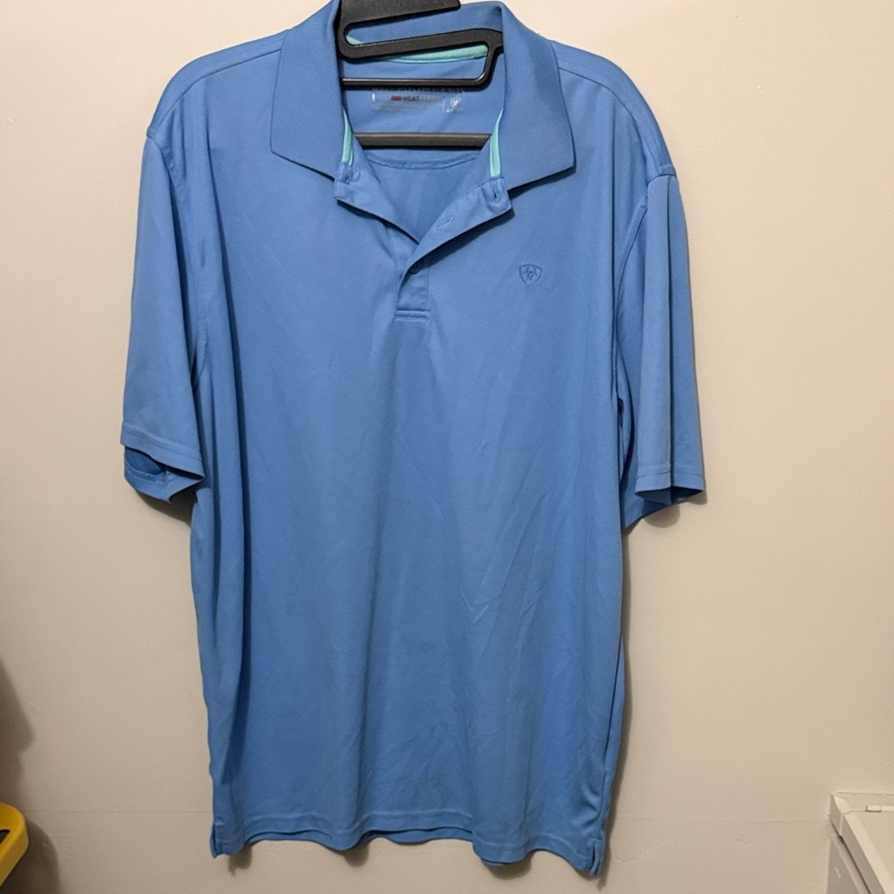 Ariat textured Men's Sky Blue Polo Shirt